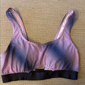 PINK Victoria's Secret Navy and Light Pink Sports Bra